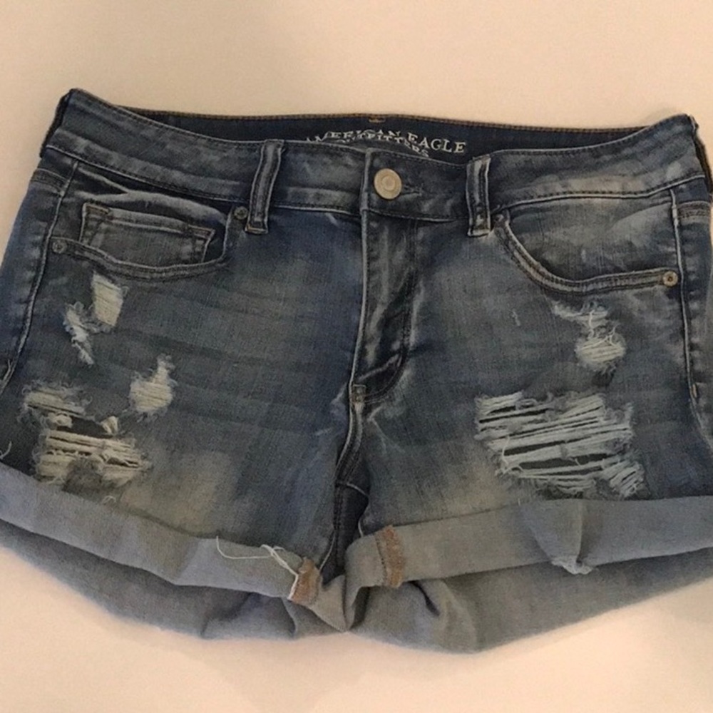 American eagle denim super super stretch shorts